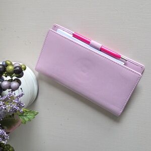 COACH Lavander Repurposed Checkbook Cover for Notepad & Pen